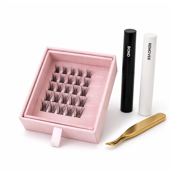 Lash Up Tazzi DIY cluster lash extension kit with bond sealer tweezer and remover