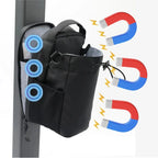 Close-up detail of the Tazzi IronGrip Gym Vault showing the 3-magnet closure system — product callout image illustrating the triple-magnet reinforcement for maximum security and organization